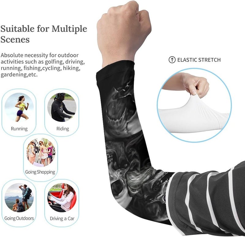 QiErDesign Marble Sports Compression Arm Sleeves for Men & Women - Youth Arm Sleeve Baseball Volleyball Sleeves & Basketball Sleeve - Image 2